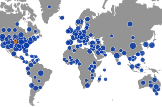 UKinSPIRE project location tracker international