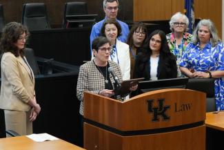 UK leaders were present to accept the proclamation from Mayor Gorton