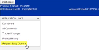 Request Study Closure