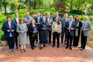 Left to right: Patricia Rippetoe Freeman, James Ziliak, Svetla Slavova, Hunter Stamps, Julie Cerel, Phillip Gribble, Anne Filson, Zach Hilt, Jason Unrine, Susan Gardner, Philip Kern, Mark Peffley, Beth Rous and Craig Miller.