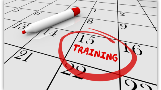 training date on calendar